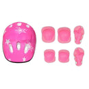 7Pcs Kids Elbow Knee Wrist Protective Guard Pad Safety Gear Skate Bicycle Pink