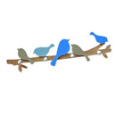 Rustic Wooden Board Wall Hanger Hook With Birds Clothes Towel Hanger Rack