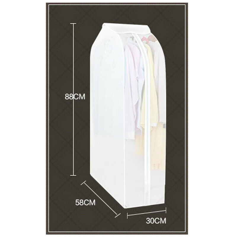 Wardrobe Storage Bags Transparent Garment Cover Case Dustproof Covers (L  A