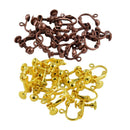 24 Clip On Screw Back Earring Findings Open Loop Jewelry Making DIY Findings