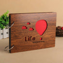 Wooden Cover 8\'\' DIY Photo Album Ringbinder Camera Memories Stickys YS