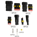 26Sets 1-4 Pin Electrical Wire Connector Plug Set Waterproof Automotive Plu