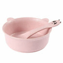 2 Pcs/Set Baby Feeding Food Tableware Panda Wheat Kid Dishes Eco-Friendly C K2I1