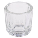 Cosmetic Tools Octagon Shaped Glass Dappen Dish with Stainless Steel Metal Li OZ