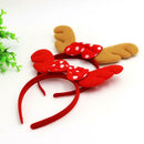 Cute Christmas Antler Headband Bow Hair Band Head Hoop Girl Party Costumes Prop
