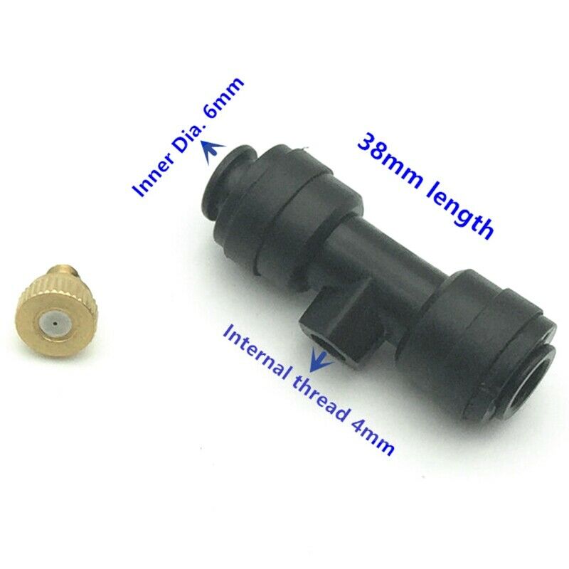 Slip-Lock Outdoor Misting Nozzle Tees Water Mist Mister Nozzle, Misting Noz