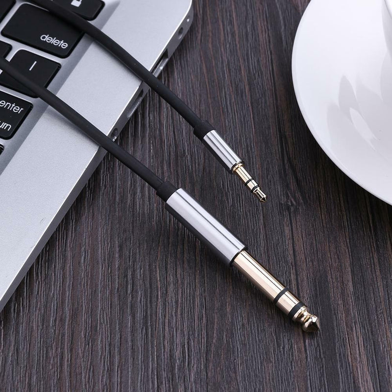 3.5mm 1/8" Male to 6.35mm 1/4" Male TRS Stereo Audio AUX Adapter Connector Cable