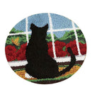 DIY Black Cat Latch Hook Kits for Beginners with Wooden Crochet Hook Needle