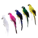 5x Artificial Parrot Ornament, Realistic Animal Bird, Vivid Animal