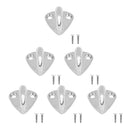 6 Pack of Wall Mounted Coat Hat Hook Robe Cloth Hanger Hanging Hooks Stainless