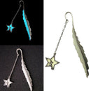 1XLuminous Night Flying man Bookmark Label Read Maker Feather Mark Stationery 3C