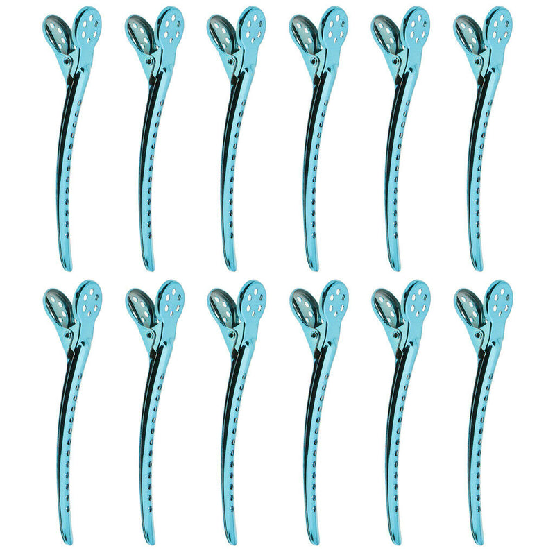 12pcs Fashion Alligator Hair Clips Salon Stylist Hairdressing Clamps Claw