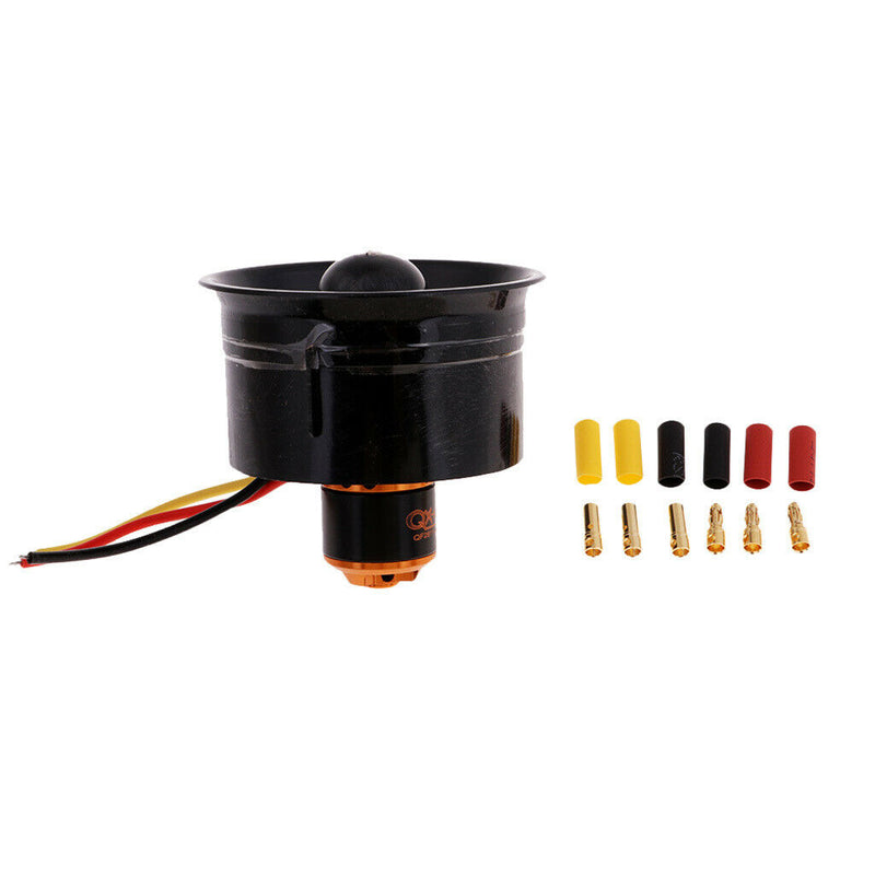 Replacement Black, 64mm Ducted Fan| QF2611-4500KV | Brushless Motor for EDF Jet