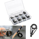 80Pcs/set Sea Fishing Rod Pole Guide Tip Top Ring Eye Repair Kit Stainless Steel