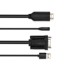 6ft HDMI to VGA Adapter w/Audio Male to Male Cable for PC Monitor Projector A