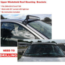 Upper Windshield Roof 52Inch Curved LED Light Bar Mounting Brackets Kit for