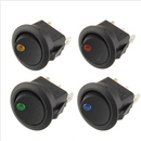 X4 Car Round Rocker Boat Toggle ON/OFF Waterproof Switch Push Button Switch 12V