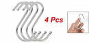 4 Pcs Scarf Apparel Punch Cup Bowl S Shaped Metal Hooks Hangers X8S5