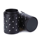 Fashion Leather Makeup Brush Storage Case Empty Holder Organizer (Black S) A