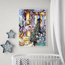 Painting By Numbers Kit DIY Peafowl Flowers Hand Painted Canvas Oil Picture
