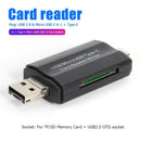 3 in 1 OTG Card Reader Type-C+Micro USB+USB2.0 for TF Memory Card Android