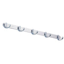 Chrome Double-deck 5 Hook Wall Hanger Coat Hat Towel Rack Bathroom Bedroom