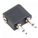3.5 mm Airplane Airline Travel Headphone Jack Audio Adapter High Quality Black