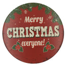 Retro Round Tin Sign Poster Plaque Bar Pub Club Cafe Wall Merry CHRISTMAS