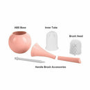 Closed Toilet Brush Set White ABS Plastic Toilet Brushes And Holders For Ba
