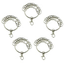 5pcs Large Hoop Ring Keychain Key Rings with Split Ring Keyring Organizer