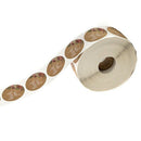 1X(Kraft Floral Thank You Stickers - 1 inch Circle Labels / 500 Per Pack