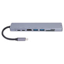 8 in 1 TYPE-C HUB Gigabit LAN Docking Station USB C Adapter for Notebook