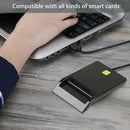 USB Smart Card Reader Common Access Compatible For CAC SIM Bank Card w/ CD Drive
