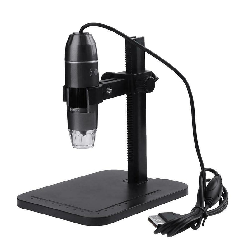 Digital 8LED USB2.0 2MP 1000X Zoom Microscope Biological Endoscope(Grey)