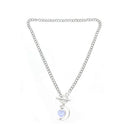Fashion Love Heart Moon Pendant Choker OT Buckle Neckalce Jewelry Accessorie Gw