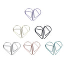 12pcs Brief Style Waterdrop Shaped Metal Paper Clip Bookmark Stat 3C