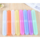 1 Pcs Plastic Toothbrush Case Outdoor Travel Toothbrush Box Color Random J7U6