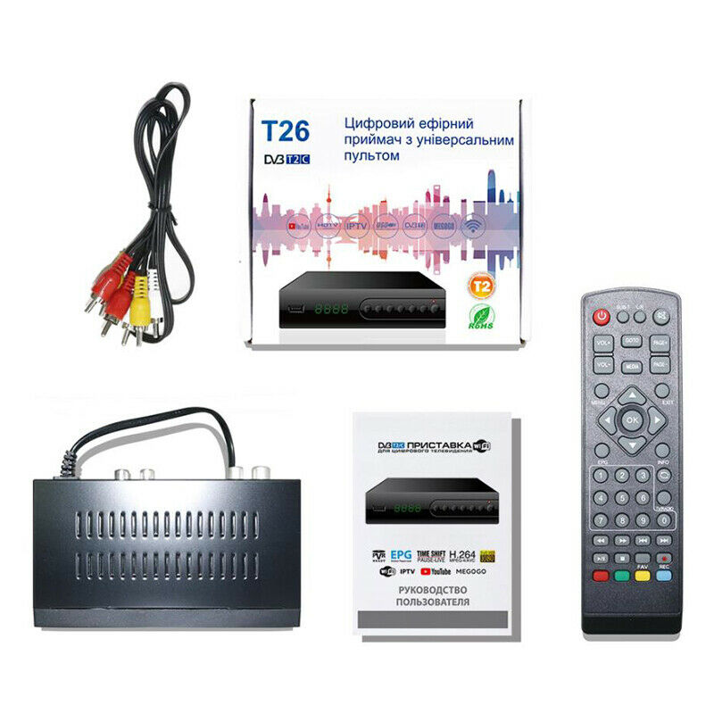 DVB-C Combo TV Tuner DVB T2 Digital TV Receiver H.264 Decoder Set Top BoxB Hn