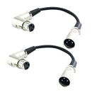 2Pack XLR Microphone Cable 20cm XLR 3' Male to Female Microphone Audio Cable