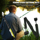 Reusable Fishing Rod Tie Shoulder Strap Suspenders Fishing Pole Fastening Belts
