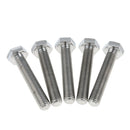 5 PCS / M10*60 Titanium Alloy Hex Head Cap Screw Bolt, Full Thread, Rustless