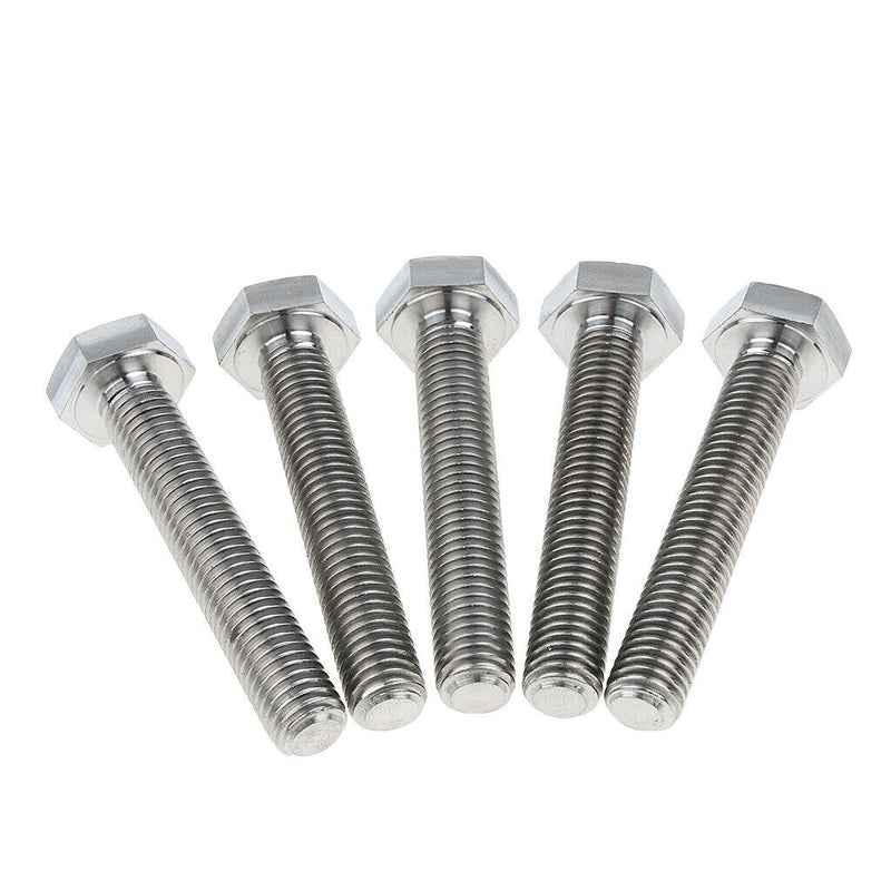 5 PCS / M10*60 Titanium Alloy Hex Head Cap Screw Bolt, Full Thread, Rustless