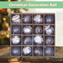 16pcs 6cm Christmas Decoration Balls Tree Hanging Ball Home Ornament (I)