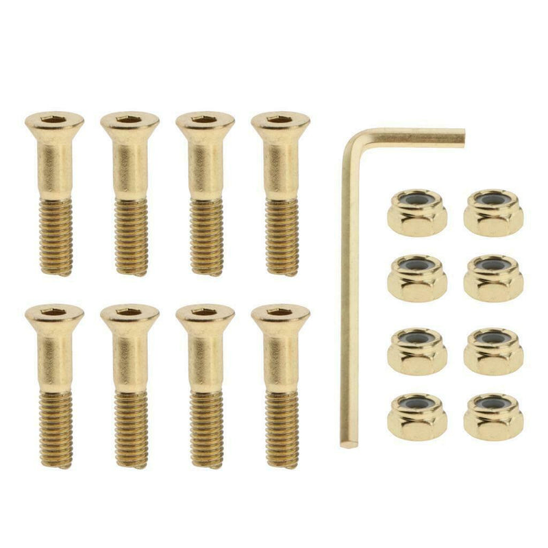 1 Set of 8 Longboard Skateboard Parts Hardware Bolts Screws & Nuts