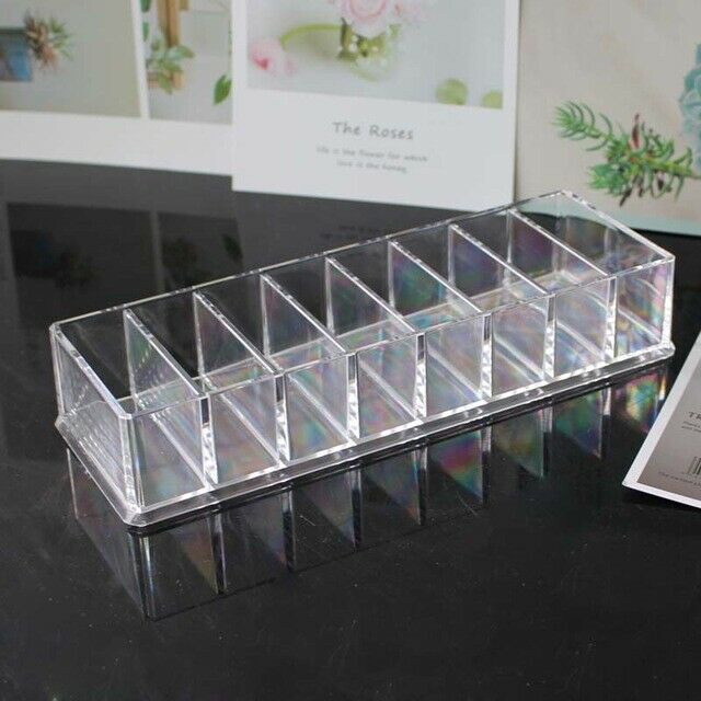 Transparent Acrylic Makeup Organizer Lipsticks Makeup Brush Holder Power Bo N6F3