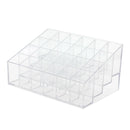 24 Stand Trapezoid  Clear Lipstick Makeup Cosmetic Holder Storage Display Stand