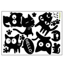 Removable Black Cats Vinyl Wall Art Stickers / Wall Decals / Wall Graphics