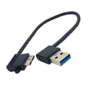Left Angled 90 Degree USB 3.0 to Micro USB 3.0 10Pin Data Charger Cable