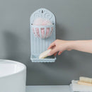 New Creative Double-Layer Kitchen Bathroom Shelf Wall Paste Soap Box Shelf  I6V3