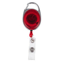 Oval retractable reel and name plate clip M1N4